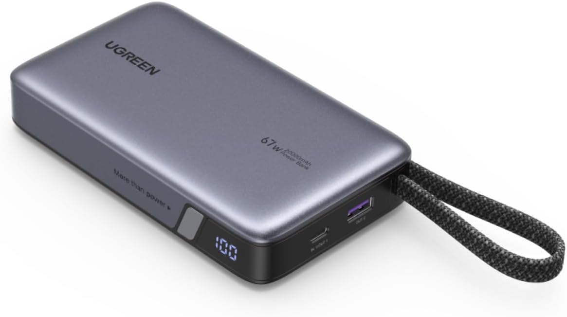 UGREEN Nexode 20000mAh 67W Banco de energía USB-C integrado | Cable...