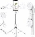 Trípode blanco del teléfono con la luz, 67 en Selfie Stick para el iPhone