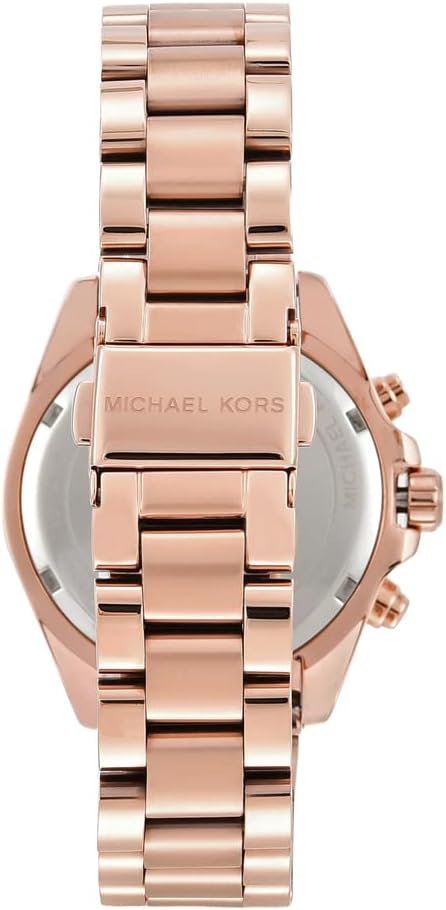 Michael Kors Bradshaw Reloj para Mujer, Reloj Cronógrafo de Acero Inoxidable para Mujer con Correa de Acero o Cuero