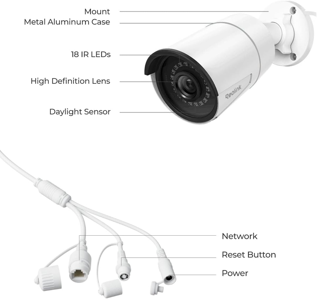 REOLINK Cámara de seguridad PoE de 5 MP, vigilancia interior al air...