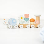 Janod - Juguete de tren de caracol - Multicolor - 10 piezas