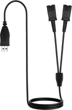 Cable divisor en Y de entrenamiento USB compatible con auriculares QD de