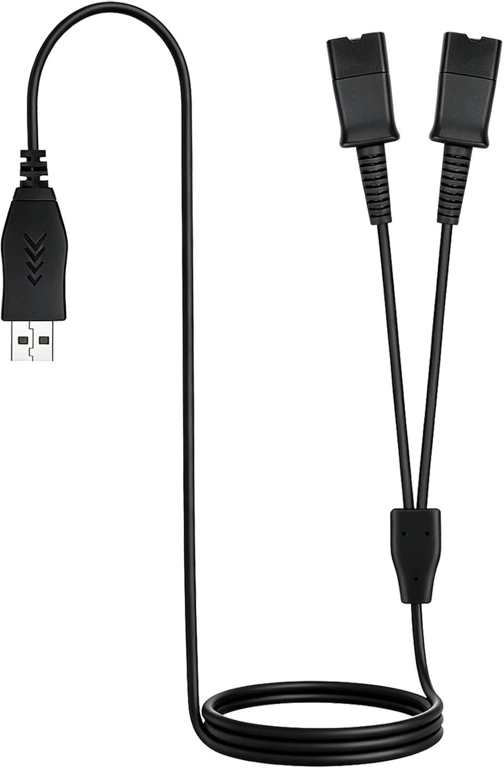 Cable divisor en Y de entrenamiento USB compatible con auriculares QD de