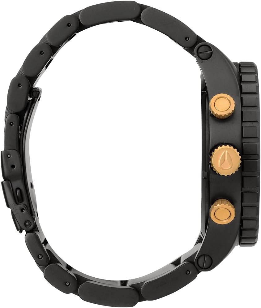 NIXON 51-30 Chrono A1389 - Reloj analógico de moda para hombre resistente al agua de 300 m (carátula de reloj de 51 mm, correa de acero inoxidable de 25 mm)