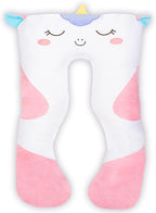 Almohadas corporales largas de felpa en forma de U de 47x23 pulgadas para niños, almohada grande y suave de animal de peluche unicornio para dormir, peluches grandes y lindos, funda lavable