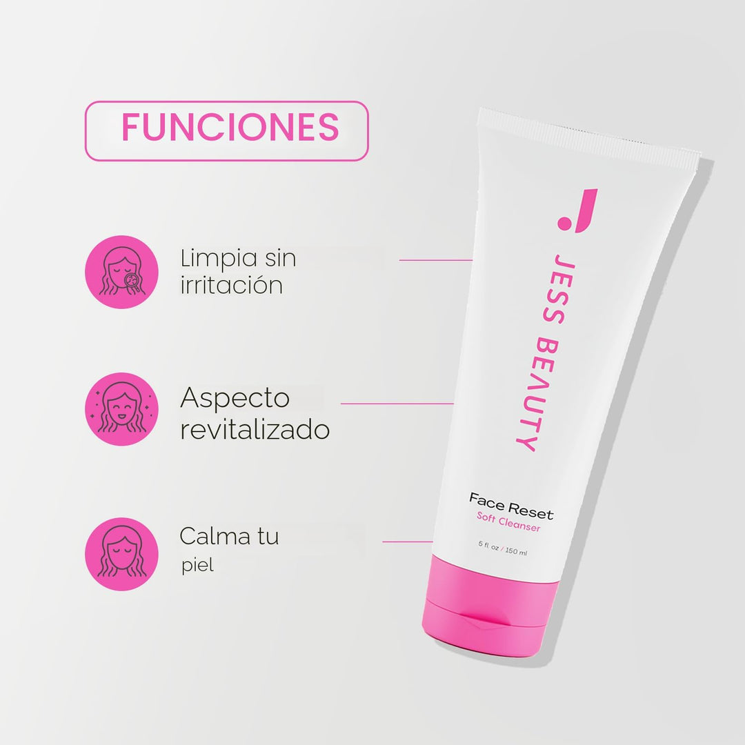 JESS BEAUTY | Limpiador facial | Gel hidratante suave con escualano...