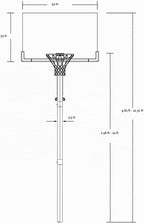 Lifetime 71281 Sistema de baloncesto en el suelo con elevador de potencia, tablero inastillable de 52 pulgadas