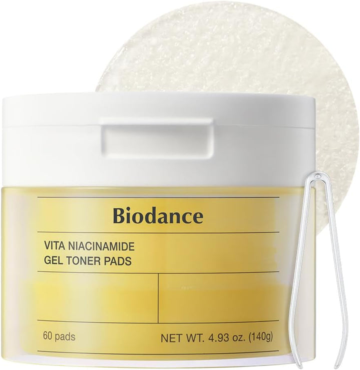 Biodance Vita - Almohadillas de tóner de gel de niacinamida, correc...