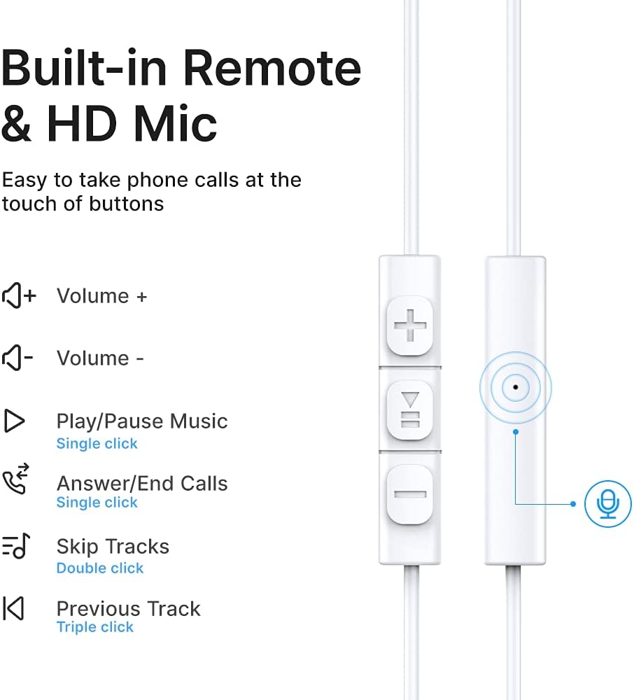 Auriculares para iPhone auriculares Lightning con cable