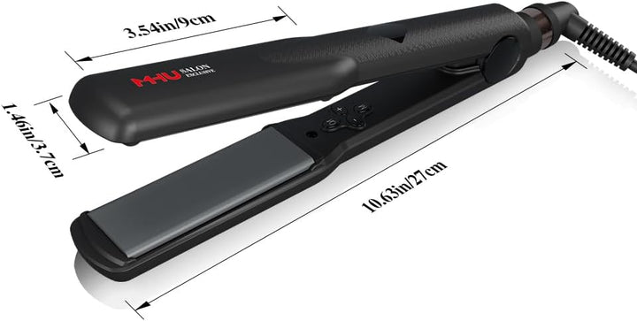 Plancha de pelo portátil 2 en 1 de doble voltaje: 1.25" de anch...
