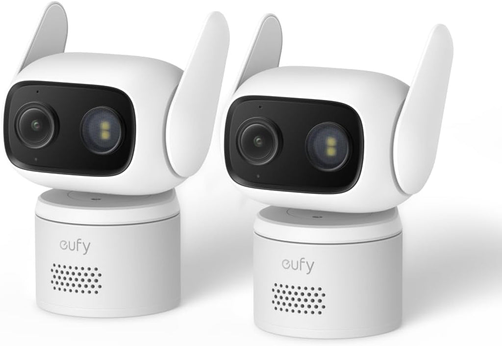 eufy Security Cámara interior/exterior C31 (paquete de 2), IP66, Blanco