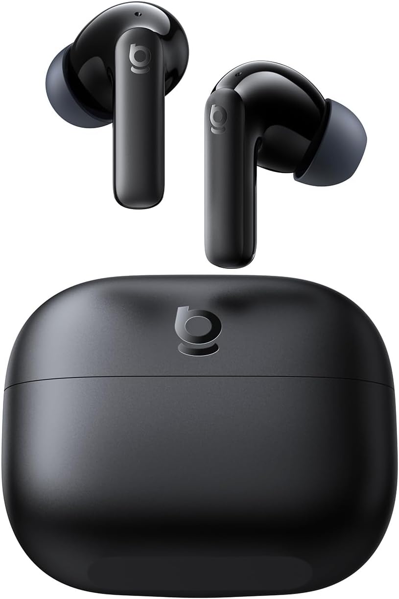Baseus Bass BP1 NC - Auriculares inalámbricos híbridos con cancelación activa de ruido, Negro