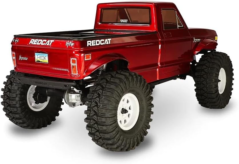 Redcat Ascent 1/10 Escala Rock Crawler – Camión de sendero RC 4WD de alto par con ejes de portal, electrónica impermeable, lista para LiPo, RTR – Escalador de rocas con control remoto de grado aficionado (rojo)
