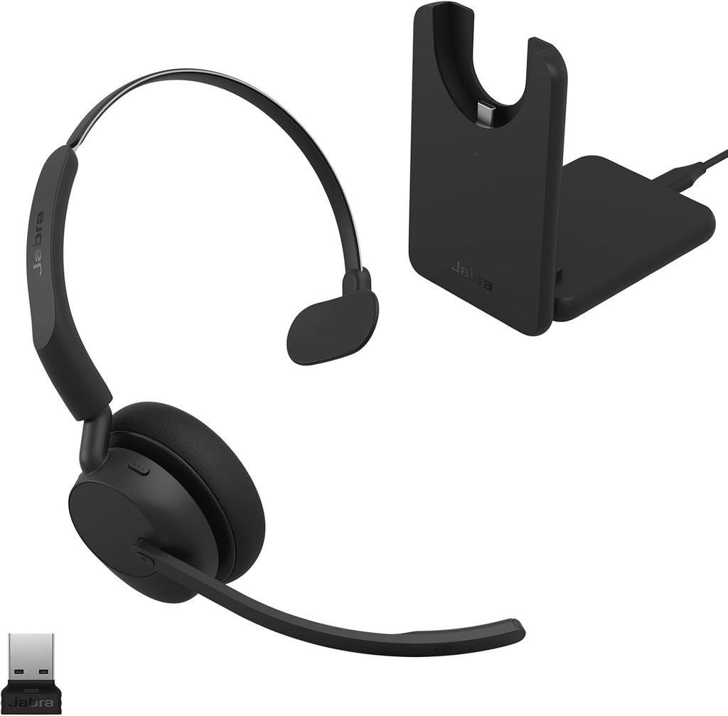 Jabra Evolve3 45 - Auriculares inalámbricos Bluetooth con micrófono, USB-A