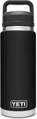 YETI Rambler - Botella de 26 oz, aislada al vacío, de acero inoxidable con tapa Chug, color negro