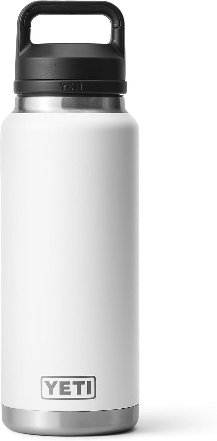 YETI Rambler - Botella de 36 onzas, aislada al vacío, a prueba de fugas, de acero inoxidable con tapón para sorbos