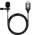 MAONO Micrófono USB Lavalier, 192KHZ/24BIT Enchufa y usa Omnidireccional Micrófono de solapa Clip de collar de camisa para PC, computadora, Mac, portátil, YouTube, Skype, grabación, podcasting, juegos