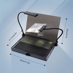 Banco de Trabajo Portátil para Corte y Banco de Trabajo de Ensamblaje con Cajón, Kit de Herramientas de Modelo para Construcción, Kit de Herramientas de Modelo con Luces LED, para Trabajo de Alta