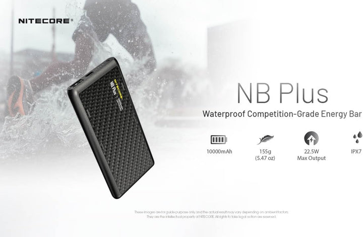 Nitecore NB Plus - Banco de energía de 10,000 mAh, ultra ligero y d...