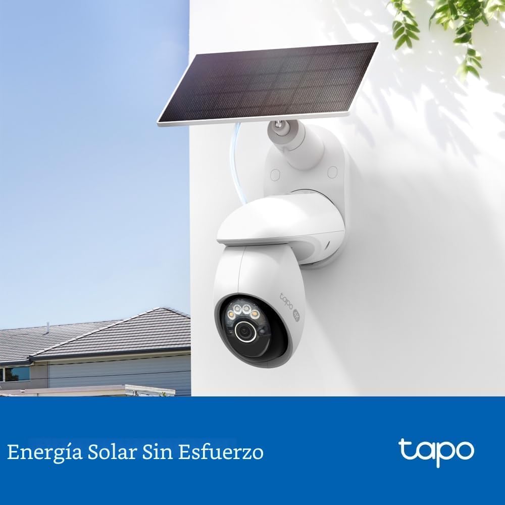 Tapo Cámara 4K para exteriores inalámbrica, cámara de batería con p...