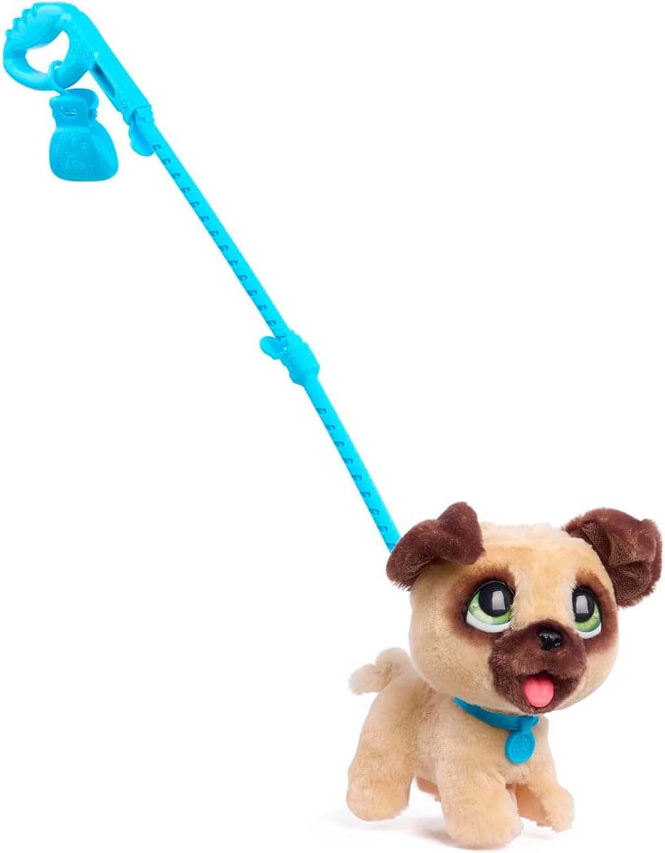 FurReal Poop-a-Lots Pug - Cachorro interactivo de peluche con correa