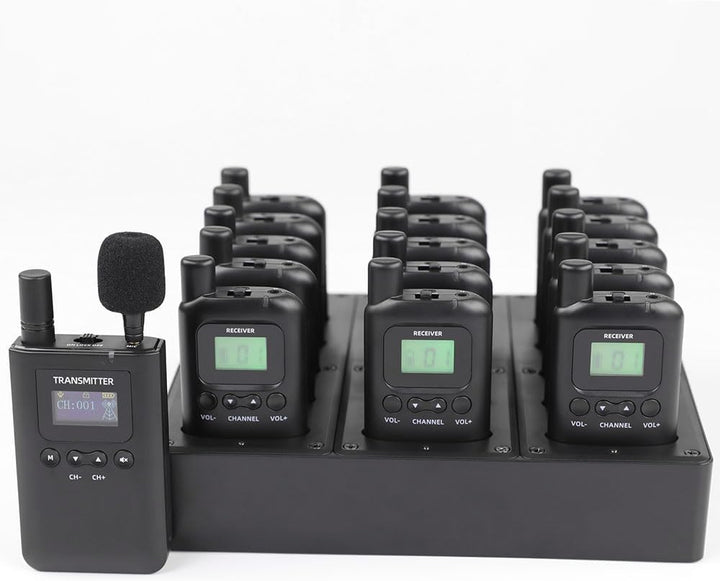 AGJ Sistema inalámbrico de guía turístico, auriculares de guía turí...