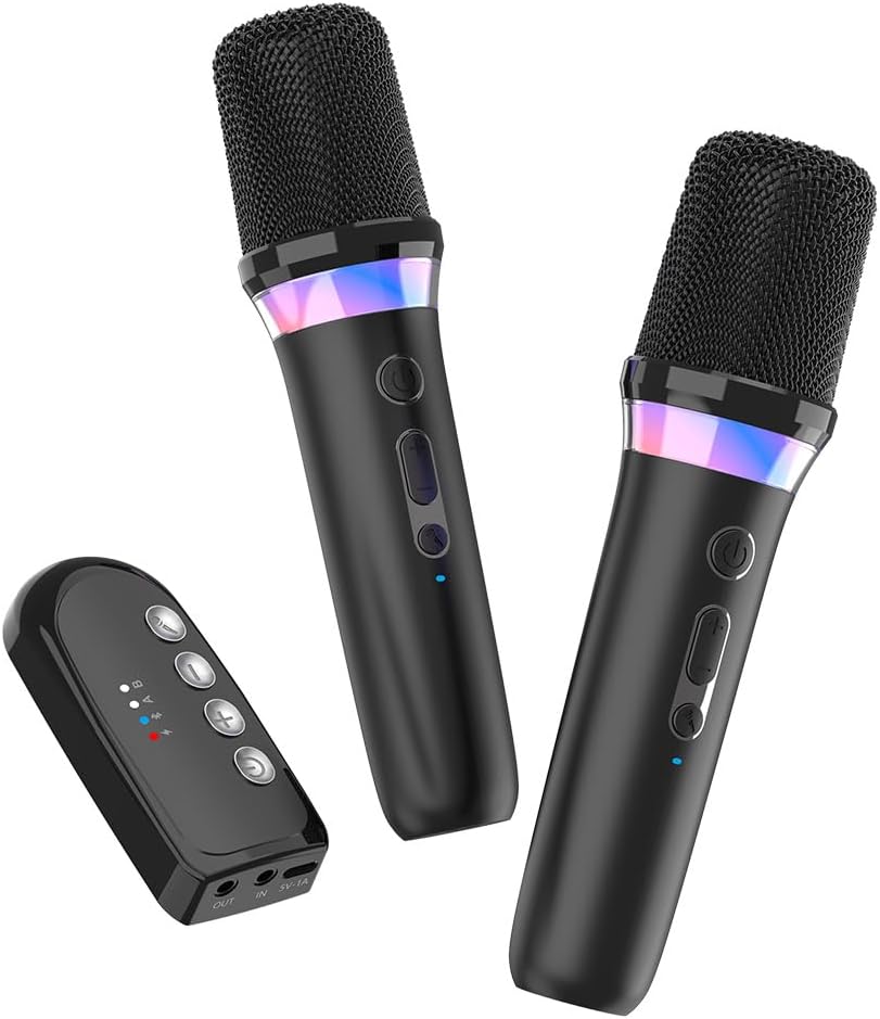 Myxtren Micrófono de karaoke para automóvil, micrófono dinámico rec...