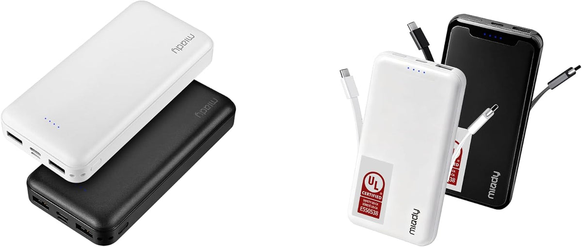 Miady Paquete de 4 cargadores portátiles a granel de 10000mAh + 200...