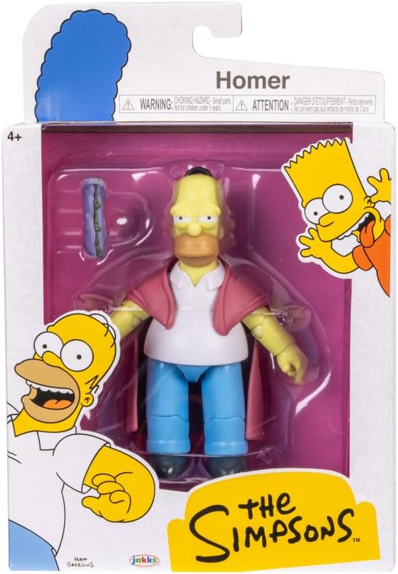 Figuras de acción de Los Simpsons de 5 pulgadas de Homer enfermo con Hoagie