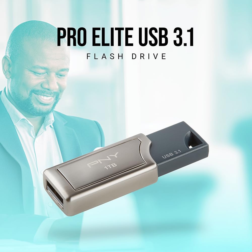PNY PRO Elite - Unidad flash USB 3.1 de 128 GB, diseño de metal pre...