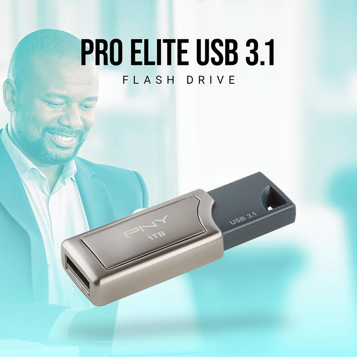 PNY PRO Elite - Unidad flash USB 3.1 de 128 GB, diseño de metal pre...