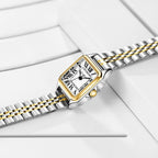 Relojes Szaikyri Clásicos Cuadrados para Mujer con Números Romanos, Reloj de Vestir Casual para Damas