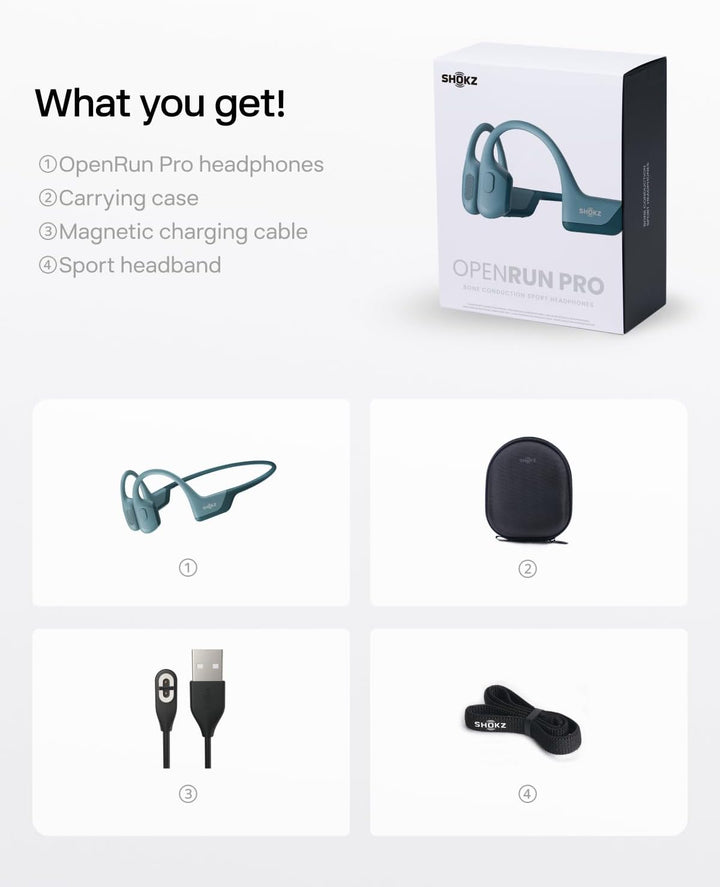 SHOKZ OpenRun Pro - Auriculares de conducción ósea, auriculares dep...