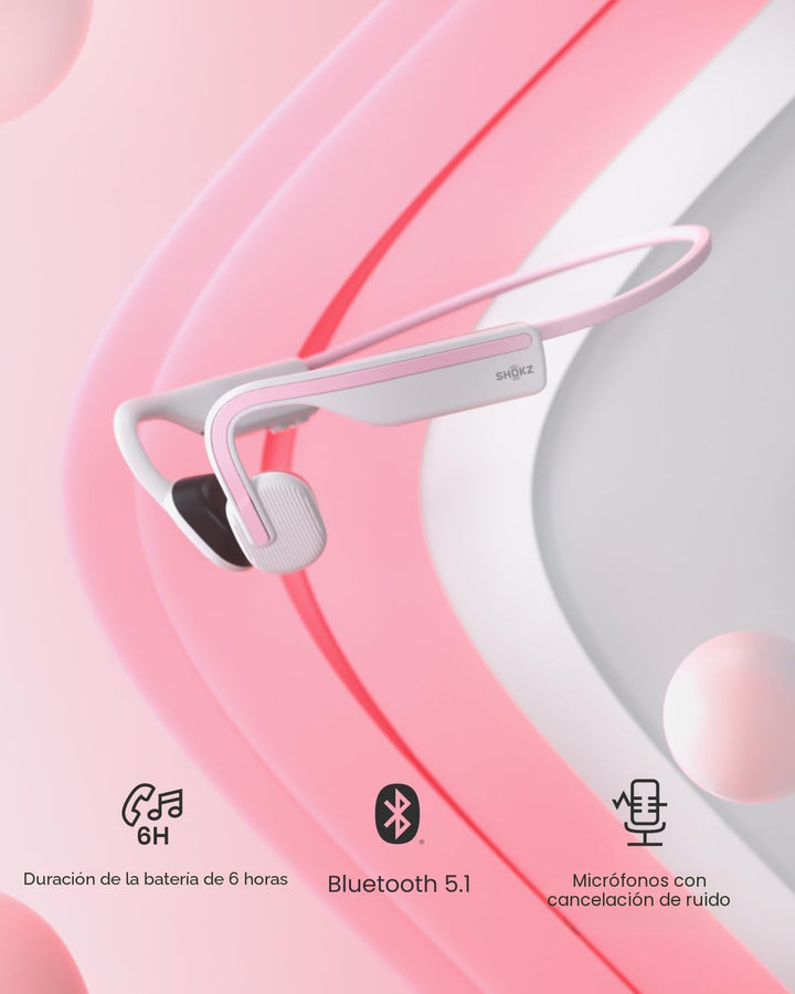 SHOKZ OpenMove - Auriculares deportivos Bluetooth de oreja abierta,...