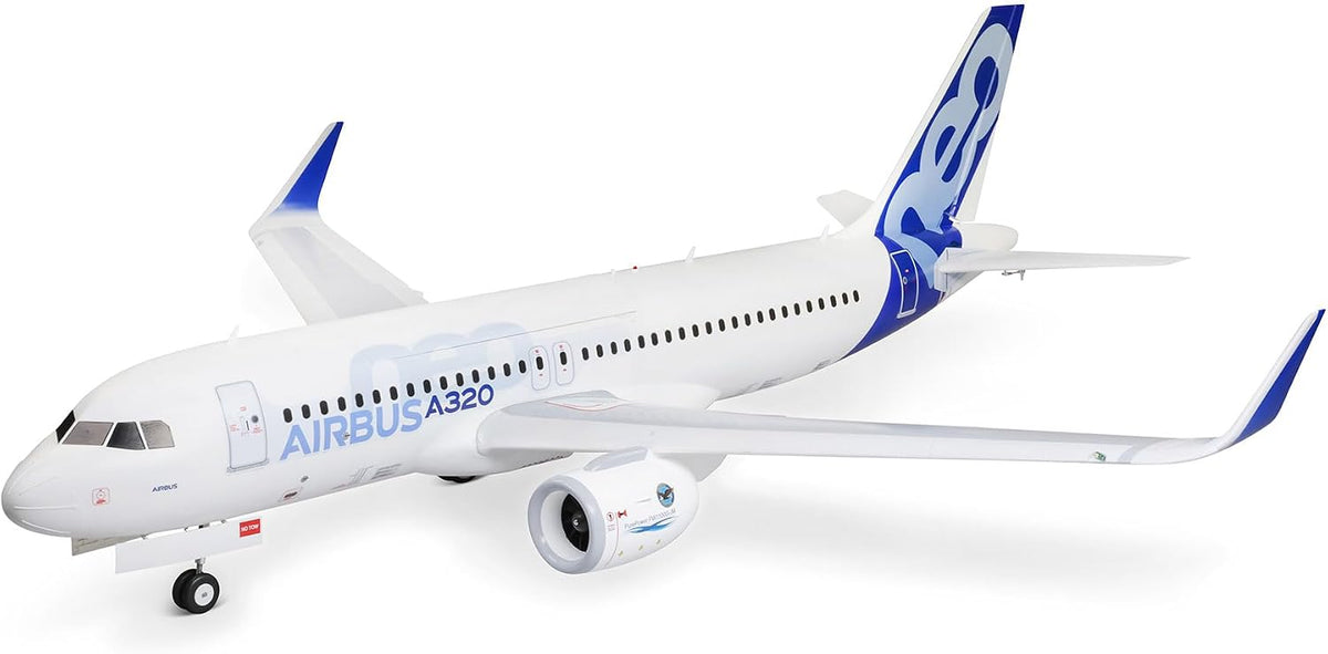 E-flite Airbus A320neo 4.9 ft Airliner Twin 2.520 in EDF BNF Basic con AS3X+ y Safe Select EFL-1493 RC Sport Airplanes