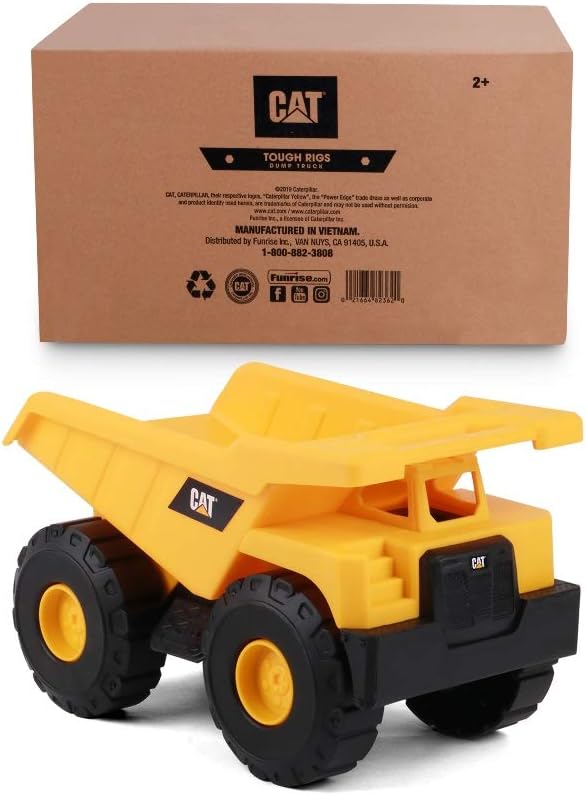 CAT Juguetes de construcción, juguete de camión volquete de 15 pulg...