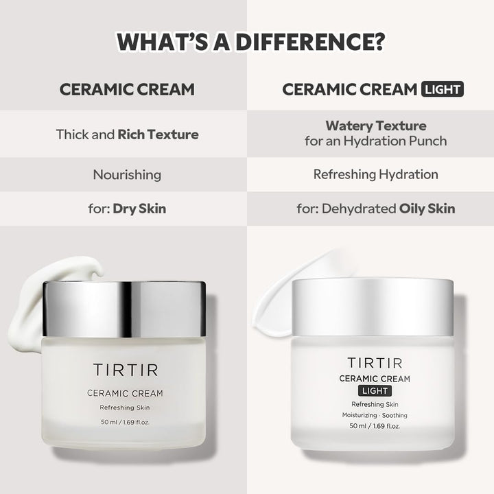 TIRTIR Crema Cerámica Ligera | Hidratante profundo para piel de vid...