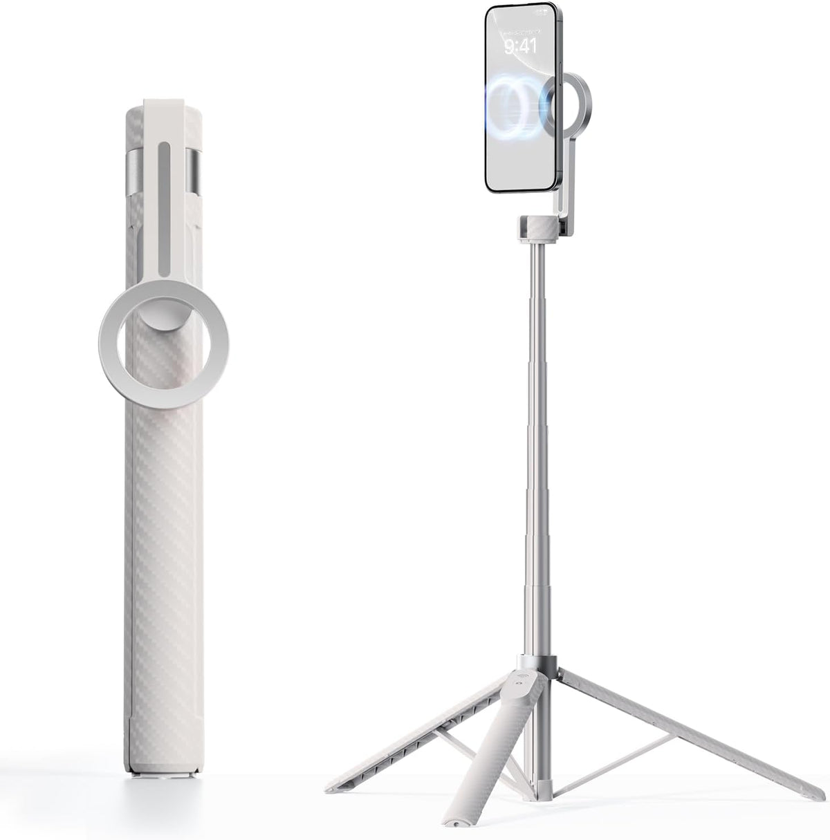 TODI Trípode magnético de 65 pulgadas para iPhone con control remoto, palo selfie para iPhone Magsafe, soporte de trípode para teléfono celular para grabación, trípode de viaje compatible con las