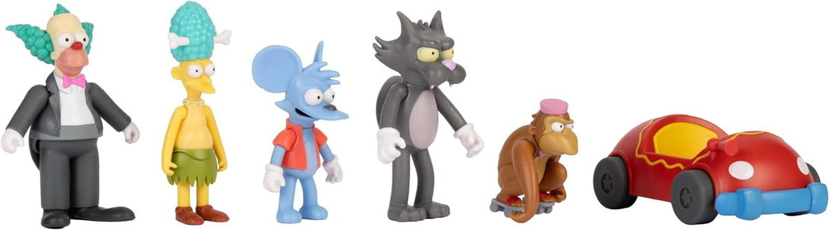 The Simpsons - Juego de figuras de 2.5 pulgadas de Krusty The Clown Show Set