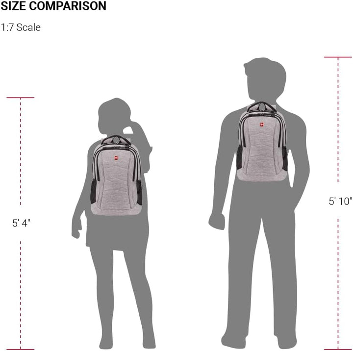 SwissGear 5668 Mochila para portátil, gris claro jaspeado, 18.25 pu...