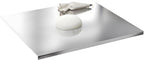Tablas de cortar de acero inoxidable para cocina, tablas de cortar de acero inoxidable 304 con borde y almohadilla antideslizante de silicona para cortar carnes y frutas en la encimera, fáciles de