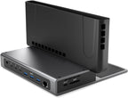 Brydge ProDock Duo TB4 - Estación de acoplamiento para MacBook, monitor dual 4K 60Hz | Base vertical Thunderbolt 4 para MacBook Pro 14/16 y Air 13/15 (M1-M5), 12 puertos, 96W, MagSafe | Funda Air de