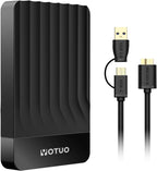 YOTUO - Disco duro externo de 500 GB, disco duro de expansión de almacenamiento portátil, USB 3.0 y USB-C para PC, Mac, computadora de escritorio, laptop, smartphone, PS4, Xbox One, Xbox 360, oficina y juegos, negro
