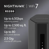 NETGEAR Nighthawk Enrutador WiFi 7 de doble banda (RS200) \u2013 Ca...