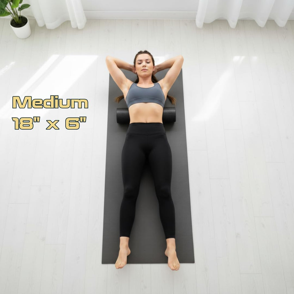 Rodillo de Espuma Fitizen – Masaje Muscular, Rehabilitación para Dolor de Espalda Rígido, Fisioterapia de Tejido Profundo, Equipo de Ejercicio Firme para Gimnasio en Casa, Alivio del Estrés, Yoga