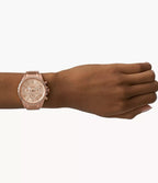 Fossil Reloj cronógrafo de cuarzo de acero inoxidable para mujer Modern Courier