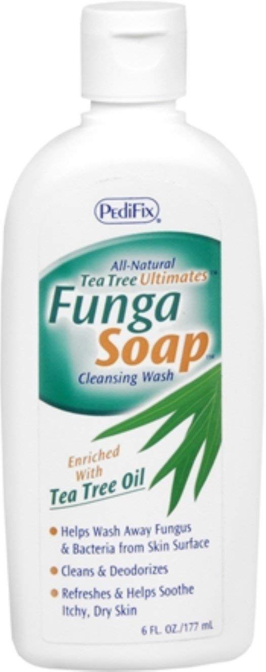 Pedifix FungaSoap - Jabón limpiador de árbol de té, 6 onzas líquida...