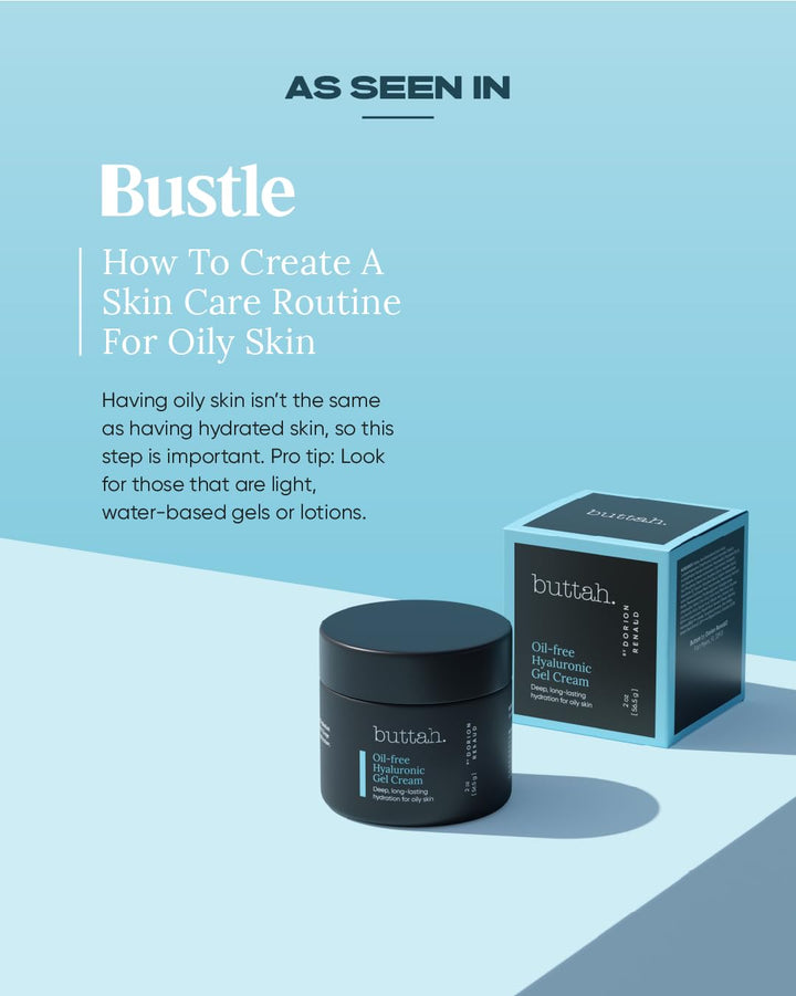 Buttah Skin - Crema de gel hialurónico sin aceite, 2 onzas, hidrata...