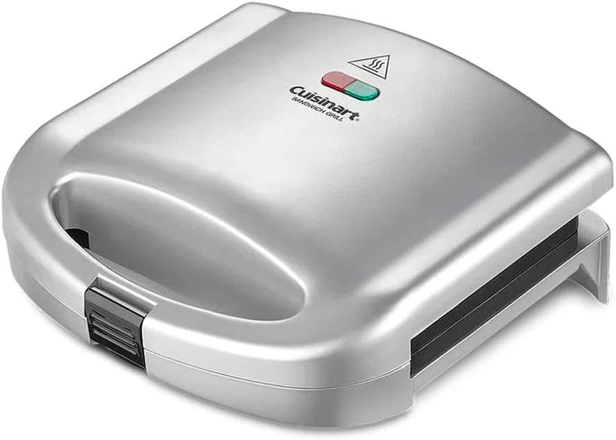 Parrilla para sándwiches Cuisinart, Plateada, WM-SW2N1NAS