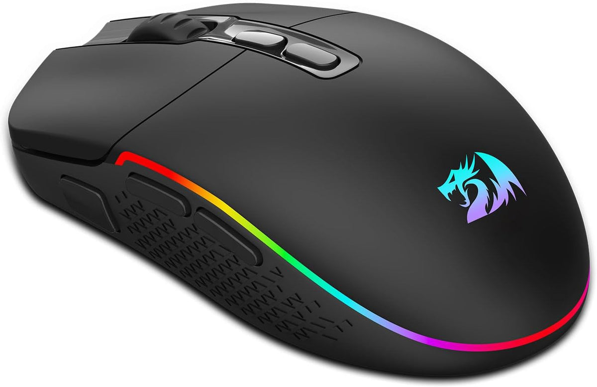 Redragon Mouse inalámbrico para juegos, Bluetooth\/2.4Ghz\/USB-C, c...